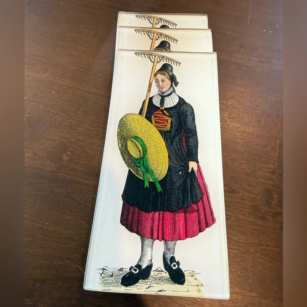 JOHN DERIAN Glass Trays-Set of 2 - Picture 10 of 11